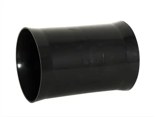 Schwarze Rohrkupplung aus Kunststoff, geeignet für Verbindungselemente, hergestellt von Fränkische.